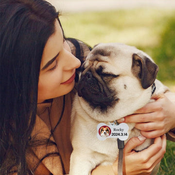 Stainless steel dog tag 5*3cm (double-sided laser engraving)