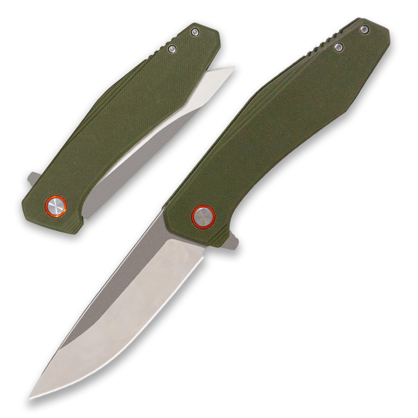 G10 Army Green Handle Outdoor Multi-Function Folding Knife